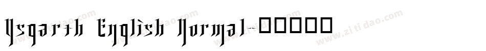 Ysgarth English Normal字体转换